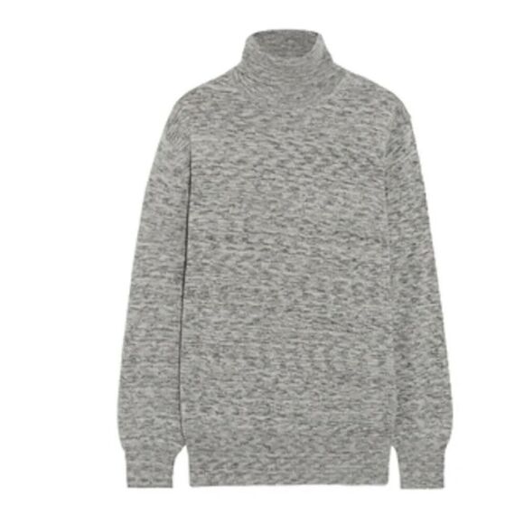 Theory Cashmere Gray Space Dye Turtleneck Sweater size Medium - Picture 1 of 9